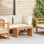 Garden Side Table Brown 70 x 37,5 x 35,5 cm Solid Teak Wood