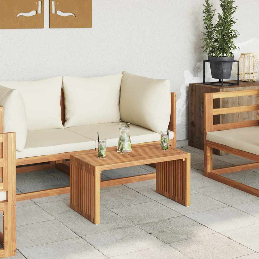 Garden Side Table Brown 70 x 37,5 x 35,5 cm Solid Teak Wood