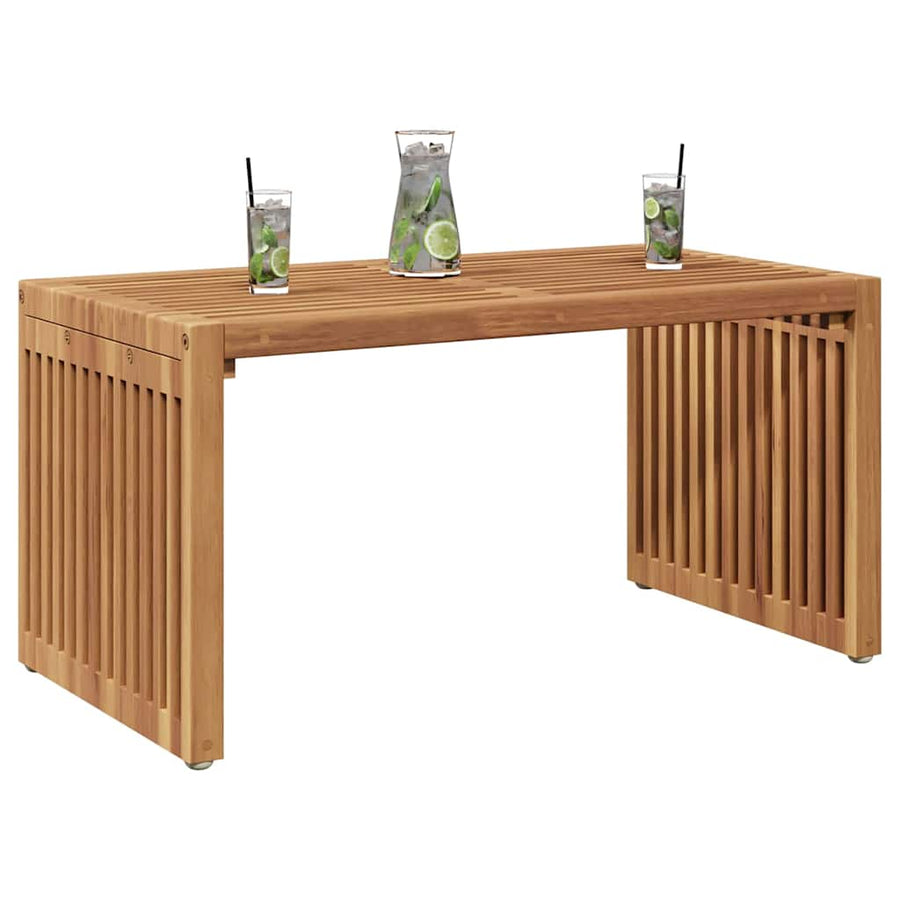Garden Side Table Brown 70 x 37,5 x 35,5 cm Solid Teak Wood