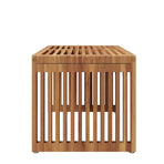 Garden Side Table Brown 70 x 37,5 x 35,5 cm Solid Teak Wood