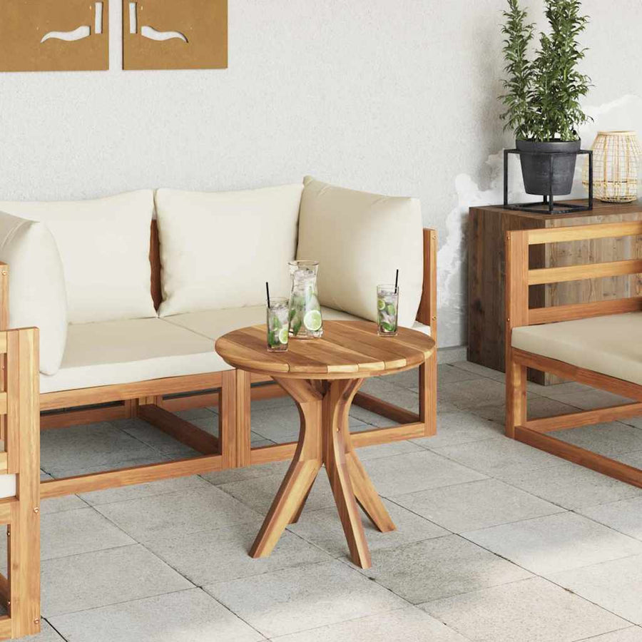 Side Table Brown 55 x 55 x 51 cm Solid Teak Wood