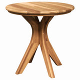Coffee Table Brown 55 x 55 x 51 cm Solid teak wood - Front View