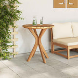 Bistro Table Brown 70 x 70 x 75 cm Solid teak wood - Top-Down View