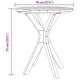 Side Table Brown 70 x 70 x 75 cm Solid Teak Wood