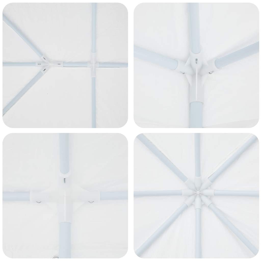 Party Tent White 400 x 400 x 266 cm Polyester and Steel