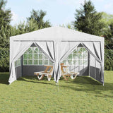 Party Tent White 400 x 400 x 266 cm Polyester and Steel - Top-Down View