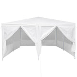 Party Tent White 400 x 400 x 266 cm Polyester and Steel