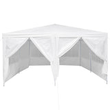 Party Tent White 400 x 400 x 266 cm Polyester and Steel - Rear View