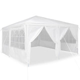 Party Tent White 400 x 400 x 266 cm Polyester and Steel - Side View