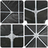 Party Tent Anthracite and White 400 x 400 x 266 cm - Rear View