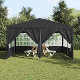 Party Tent Anthracite and White 400 x 400 x 266 cm - Top-Down View