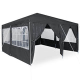 Party Tent Anthracite and White 400 x 400 x 266 cm - Side View