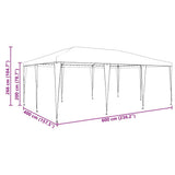 Party Tent Anthracite and White 600 x 400 x 266 cm