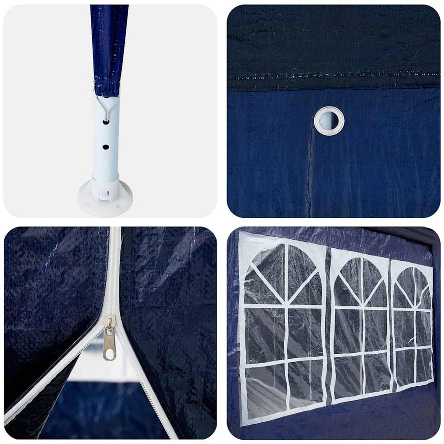 Party Tent 600 x 400 x 266 cm Blue Polyethylene
