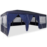 Party Tent Blue and White 600 x 400 x 266 cm - Side View