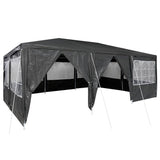 Party Tent Anthracite and White 600 x 400 x 266 cm - Front View