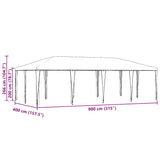 Party Tent Anthracite and White 800 x 400 x 266 cm - Extra Image