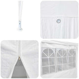 Party Tent White 800 x 400 x 266 cm Polyester and Steel - Low Angle