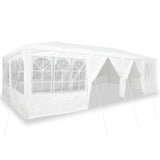 Party Tent White 800 x 400 x 266 cm Polyester and Steel - Side View