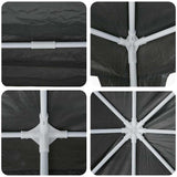 Party Tent Anthracite and White 800 x 400 x 266 cm - Close-Up Angle