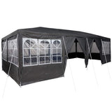 Party Tent Anthracite and White 800 x 400 x 266 cm - Front View
