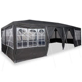 Party Tent Anthracite and White 800 x 400 x 266 cm - Side View