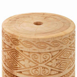 Parasol Base 28.05 kg Natural Solid Wood Cylindrical