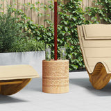 Parasol Base 28.05 kg Natural Solid Wood Cylindrical