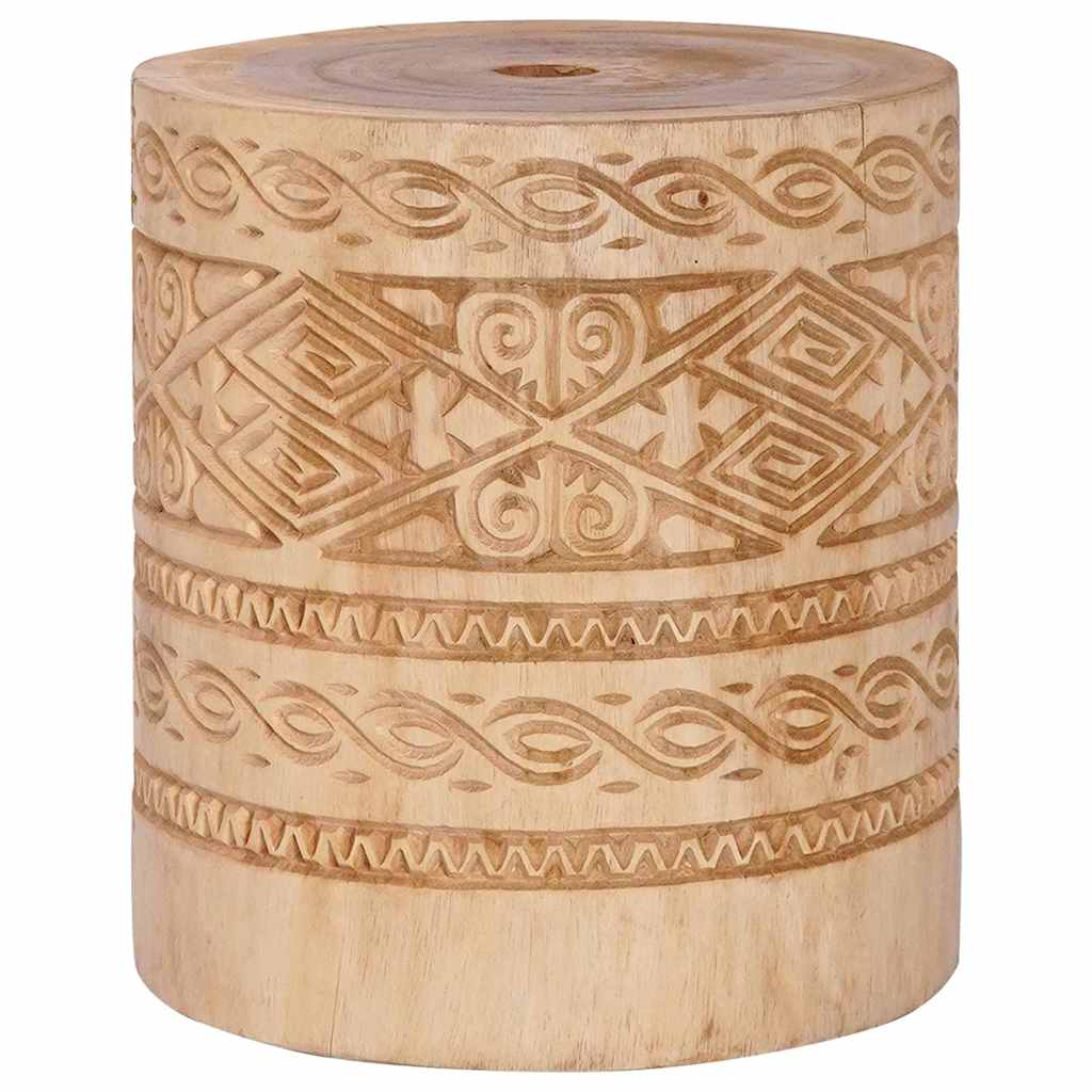Parasol Base 28.05 kg Natural Solid Wood Cylindrical