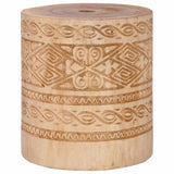 Parasol Base 28.05 kg Natural Solid Wood Cylindrical