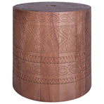 Parasol Base 28.05 kg Natural Solid Wood Cylindrical