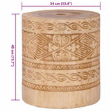 Parasol Base 28.05 kg Natural Solid Wood Cylindrical