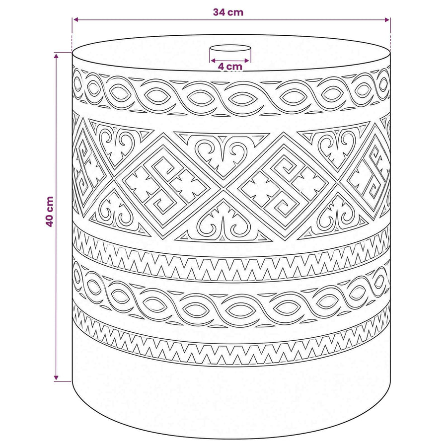 Parasol Base 28.05 kg Natural Solid Wood Cylindrical