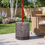 Parasol Base 23 kg White Washed Solid Wood Cylindrical