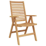 Chair Folding 2 pcs Brown 64.5 x 52 x 108 cm Solid Teak Wood