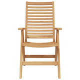 Chair Folding 2 pcs Brown 64.5 x 52 x 108 cm Solid Teak Wood