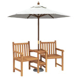 Outdoor Chairs Brown 152 x 63 x 89 cm Solid teak wood - Side View