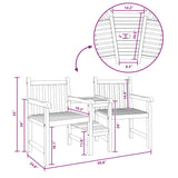 Outdoor Chairs Brown 152 x 63 x 89 cm Solid teak wood - Extra Image
