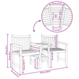 Garden Outdoor Chairs 152 x 63 x 89 cm Solid Teak Wood - Extra Image