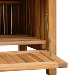 Garden Storage Bench Brown 150 x 60 x 90 cm Solid teak wood - Extra Image