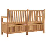 Garden Storage Bench Brown 150 x 60 x 90 cm Solid teak wood - Close-Up Angle
