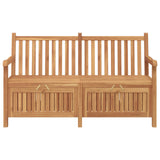 Garden Bench with Storage 150 x 60 x 90 cm Solid Teak Wood - Side View