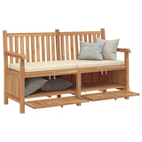 Garden Bench with Storage 150 x 60 x 90 cm Solid Teak Wood
