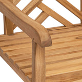 Garden Chair 2 pcs 60 x 58 x 90 cm Solid Teak Wood - Close-Up Angle