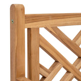 Garden Chair 2 pcs 60 x 58 x 90 cm Solid Teak Wood - Low Angle