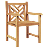 Garden Chair 2 pcs 60 x 58 x 90 cm Solid Teak Wood - Front View