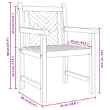 Garden Chair 2 pcs 60 x 58 x 90 cm Solid Teak Wood - Extra Image