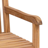 Garden Bench Brown 150 x 60 x 90 cm Solid teak wood - Close-Up Angle