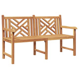 Garden Bench Brown 150 x 60 x 90 cm Solid teak wood - Front View