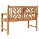 Garden Bench Brown 150 x 60 x 90 cm Solid teak wood - Rear View